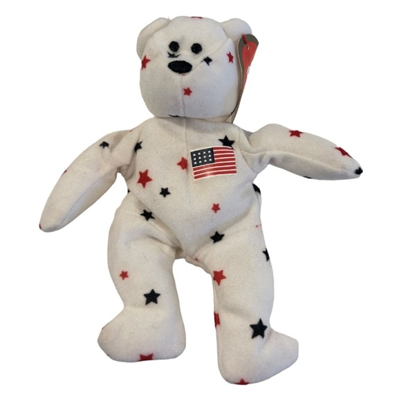 NWT Original TY Beanie Baby 1997 Glory The Bear With Matching Teenie Bear - Picture 6 of 12